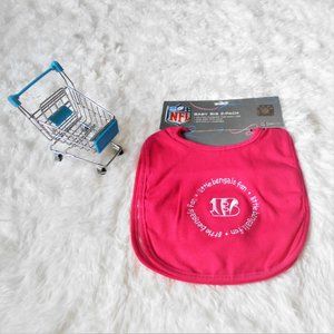 NFL Baby Fanatic Bib Set Cincinnati Bengals Pink White